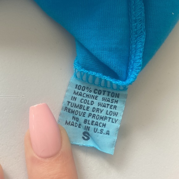 Swarovski Crystal Embellished Cross T Shirt For Women, Blue Short Sleeve Shirt - Picture 14 of 16